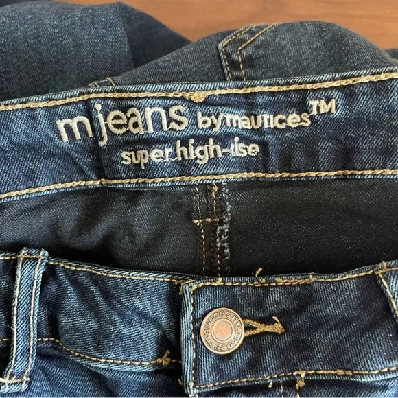 M Jeans High-Rise Wide Leg Women’s Jeans in Dark Blue - Picture 6 of 7